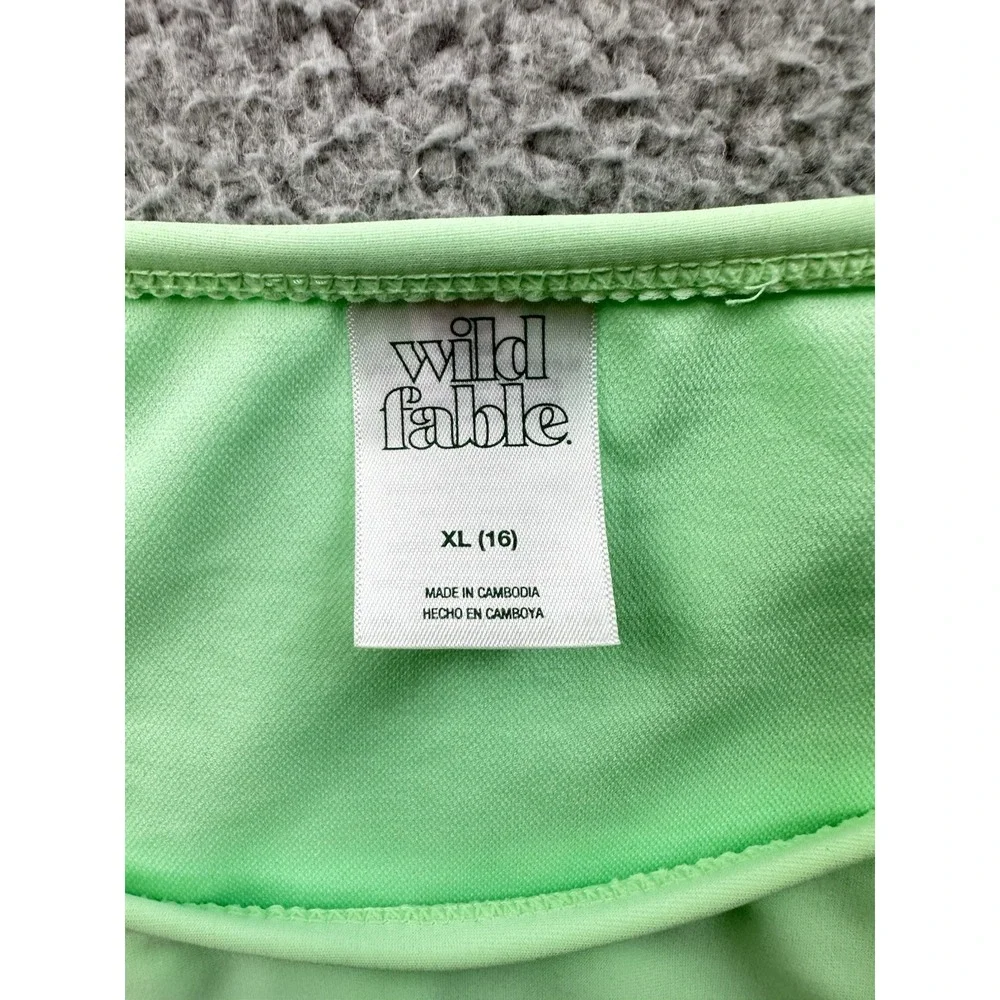 Wild Fable Bikini Set: TOP 8-10 D/DD And Bottom XL (16) Green NWT
